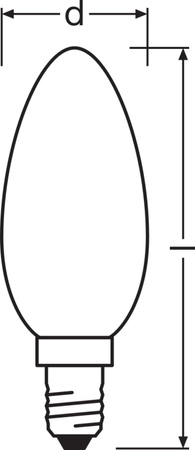 Żarówka LED B35 Świeczka E14 2.5W = 40W 470lm 2700K Ciepła 300° 188lm/W CLASSIC ENERGY EFFICIENCY Osram