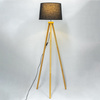 Lampa Stojąca Podłogowa Stołowa E27 Trójnóg z Abażurem Czarna z Regulacją Wysokości Clara Lumiled