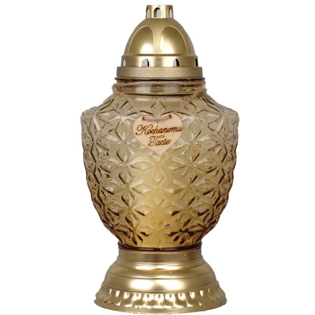 4x Znicz Szklany Kochanemu Tacie na Grób 52h na Wkład Całoroczny 32cm