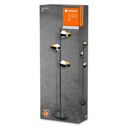 Lampa Podłogowa Dekoracyjnna Stojąca Oprawa Oświetleniowa 3xG9 Wolnostojąca Czarna LEDVANCE