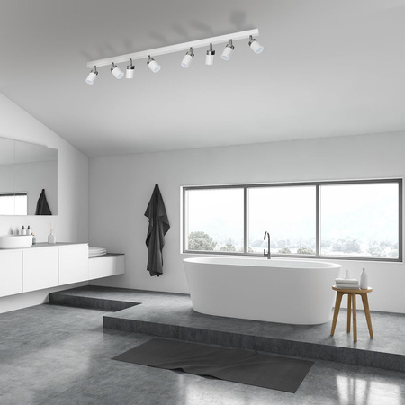 Lampa sufitowa JOKER BIAŁY ZŁOTY 8x GU10 MILAGRO Metal styl nowoczesny