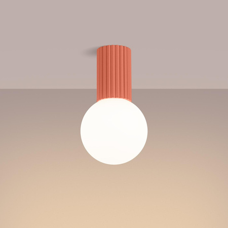 Lampa Łazienkowa Oprawa Natynkowa Sufitowa G9 Okrągła Pomarańczowa Nowoczesna Matowa IP44 Halo Sollux