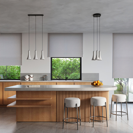 Lampa Sufitowa Wisząca Zwis E14 Żyrandol Geometryczna Szara Nowoczesna Rea Sollux