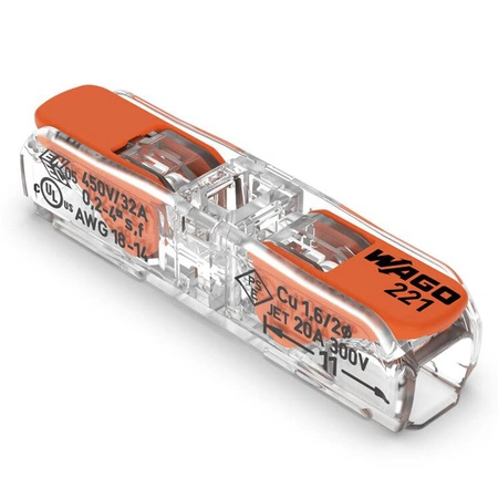 Szybkozłączki Złączki Instalacyjne Zestaw 60x 221-2411 na Przewód 2x0,2-4mm