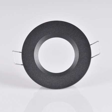 Oprawa Podtynkowa Okrągła Czarna Matowa BORAS Oczko MR16 IP44 GOLDLUX (Polux)