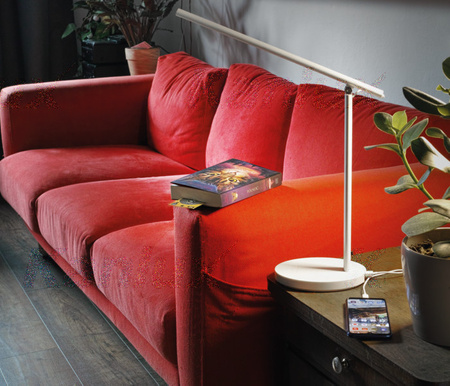 Lampka Biurkowa LED Biała REXAR 7W 3000-6500K Kanlux