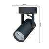 Lampa Ścienna Reflektor Kinkiet Spot GU10 Ruchomy Czarny Simon Masterled