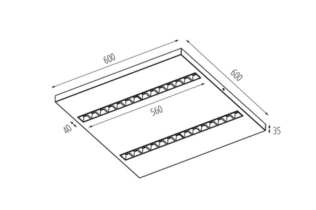 Panel LED Natynkowy 60x60 Lampa 50W 6250lm 4000K Neutralny 60° Biała Kanlux