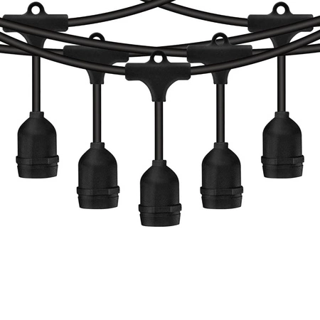 Girlanda Ogrodowa Zewnętrzna Łańcuch Świetlny 20m 20x E27 Żarówki SMOKEY 6W 2200K MALUS Lumiled