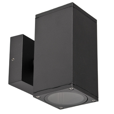 Kinkiet Ścienny Lampa Elewacyjna Zewnętrzna 12W GU10 Czarny IP54 Morris Sanico Goldlux