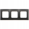 Ramka Potrójna 3-krotna Premium do Włączników Gniazdek Czarna DR3/49 KONTAKT SIMON