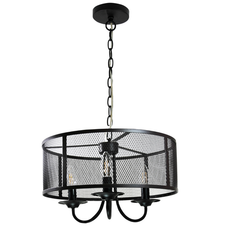 Lampa Sufitowa Wisząca Zwis 3x E14 Czarna Soho Sanico Goldlux