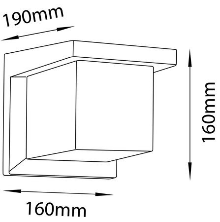 Lampa Ogrodowa Kinkiet Elewacyjny E27 Kwadratowy LEVIS LUMILED
