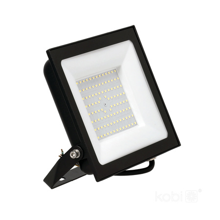 Naświetlacz LED Zewnętrzny Ogrodowy 100W 8700lm 6500K Zimny 120° IP65 IK05 Czarny Mh Kobi