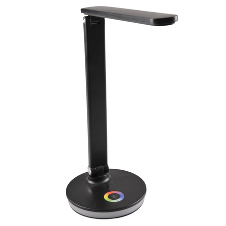 Lampka Biurkowa LED Stołowa 7W 450lm 4000K Neutralna RGB 120° Czarna Ściemnialna Neptun Sanico Goldlux