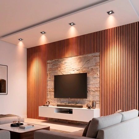 Oprawa HALOGENOWA Podtynkowa Ruchoma Kwadrat  PICTOR Czarna Blacha MR16 GU10