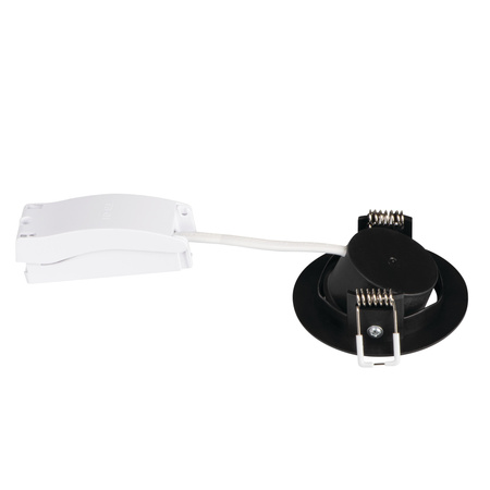 Oprawa Podtynkowa LED Lampa Punktowa Ruchoma 4.8W 450lm 6500K Zimna 36° Czarna FIZU Kanlux