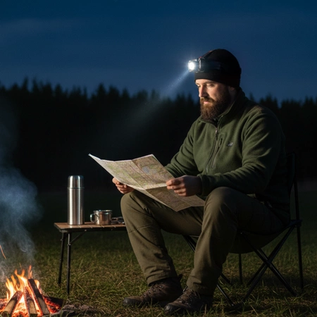 Latarka Czołowa Akumulatorowa LED 5W 270lm 5 Trybów Pracy USB-C Wodoszczelna IP65 Videx