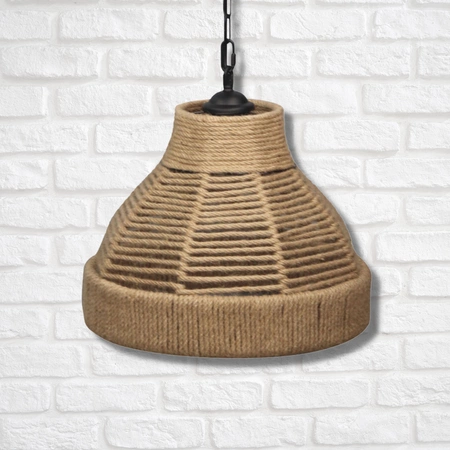 Lampa Sufitowa Wisząca Zwis E27 Beżowy Czarna Avera Sanico Goldlux