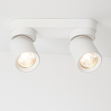 Lampa Sufitowa Ścienna TIMO Kinkiet Reflektor Oprawa Halogenowa Ruchoma 2xGU10 Biały LVT