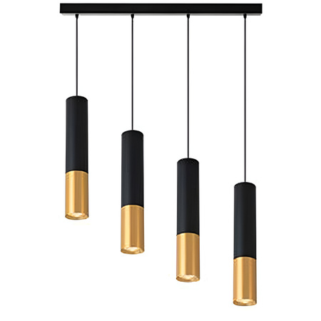 Lampa Wisząca Sufitowa KEON 4xGU10 Regulowana Czarno-Złota MASTERLED