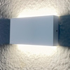 Kinkiet Ogrodowy Elewacyjny LED Biały Góra i Dół 11W 2x450lm IP44 PROSTOKĄT CHICAGO GOLDLUX (Polux)