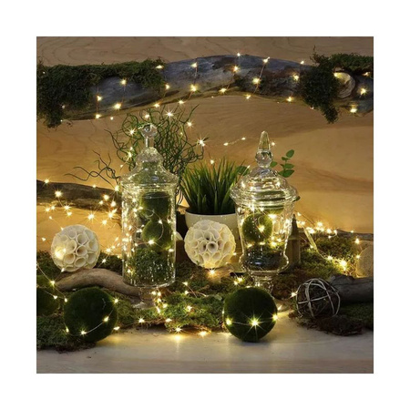 Girlanda Solarna Ogrodowa OZDOBNA Łańcuch Świetlny 100 LED ciepła barwa