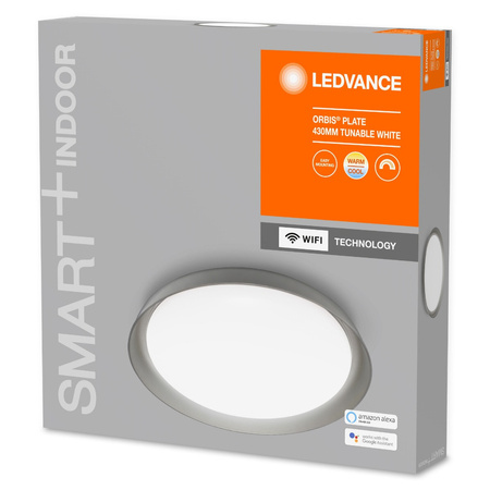 Plafon LED lampa sufitowa ORBIS Plate 24W 2500lm ciepła-zimna 43cm SMART+ WiFi LEDVANCE