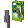 Kinkiet Ogrodowy Lampa Zewnętrzna Elewacyjna LED 4.3W 800lm 2700K Ciepła IP44 Antracyt UltraEfficient Fira Philips