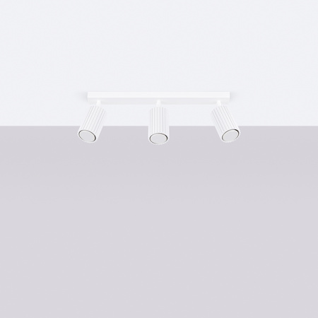 Lampa Sufitowa Reflektor Tuba Spot 3x GU10 Biała Karbon Deep Space SL.1543 Sollux