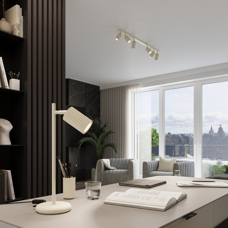 Lampa Wisząca Sufitowa Zwis Tuba Spot 3x GU10 Beżowa Karbon Deep Space SL.1594 Sollux