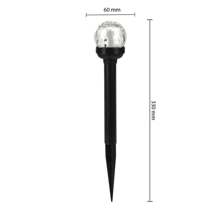 Lampa Solarna Ogrodowa LED Wbijana 5500-6000K IP44 33cm Czujnik Zmierzchu