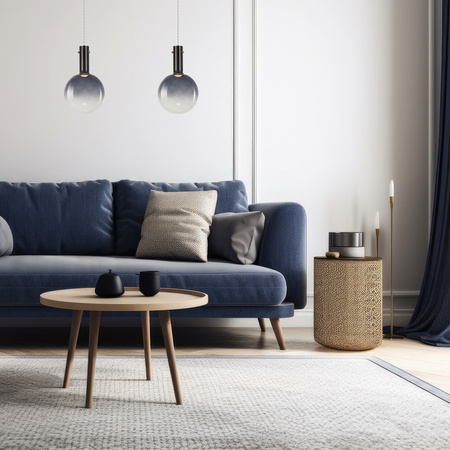 Lampa Wisząca Sufitowa TORONTO 1xGU10 Biało-Granatowa Milagro