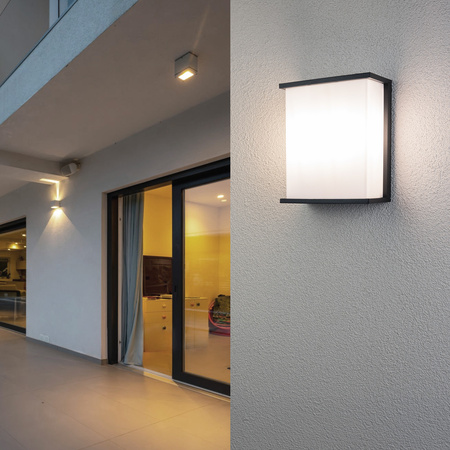 Lampa Ogrodowa Zewnętrzna Ścienna Kinkiet Elewacyjny 2x E27 Prostokątny LEVIS LUMILED