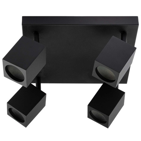 Lampa Sufitowa Reflektor 4xGU10 QUANTUS Czarna
