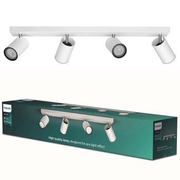 Lampa Sufitowa Reflektor 4x GU10 Biała Kosipo Philips