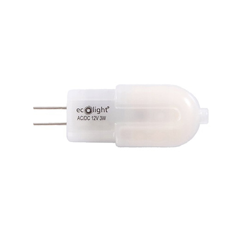 Żarówka LED G4 KAPSUŁKA MINI 3W = 25W 270lm 6500K Zimna 12V AC/DC SMD ECOLIGHT