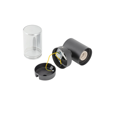 Lampa Ogrodowa Zewnętrzna Kinkiet Elewacyjny Oprawa Natynkowa E27 Czarna Wodoodporna IP44 Nowoczesna IDA 11371 Nowodvorski