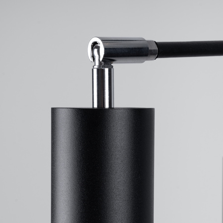 Lampa Sufitowa Wisząca Zwis 6x GU10 Żyrandol Tubularna Czarna Nowoczesna Lemmi Sollux