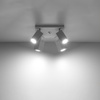 Lampa Sufitowa Oprawa Natynkowa SPOT TUBA Reflektor 4x GU10 Kwadratowa Biała Nowoczesna Merida Sollux