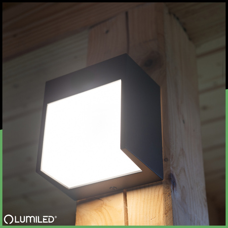 Lampa Ogrodowa Ścienna LED Kinkiet Elewacyjny Zewnętrzny IP54 12W 3000K RUBUS LUMILED