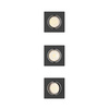 3x Oprawa Podtynkowa Wpuszczana LED GU10 Ruchoma Aluminiowa Kwadratowa Czarna Peridot Philips