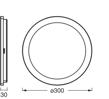Plafon LED Lampa Łazienkowa Oprawa Sufitowa Okrągła 22W IP44 CCT 3000K-4000K Drewniany LEDVANCE