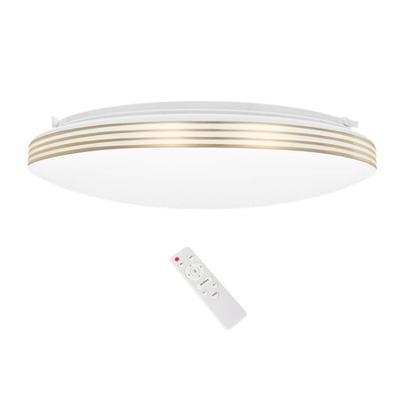 Plafon LED Lampa Sufitowa Natynkowa 72W 4320lm CCT 55cm SIENA GOLD Milagro + pilot