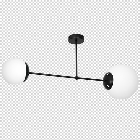 Lampa Sufitowa LIMA Czarna 2xE14 Milagro