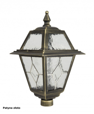 Lampa Ogrodowa Zewnętrzna Stojąca SŁUPEK Witraż K 4011/1/N E27 47cm Su-Ma