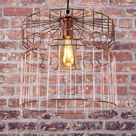 Lampa Sufitowa Wisząca Zwis Dekoracyjna E27 Złota Lagos Sanico Goldlux