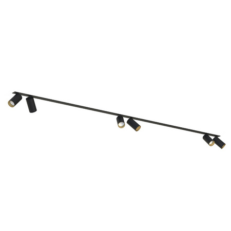 Lampa Sufitowa MONO SURFACE VI 7693 Nowodvorski Czarno-Złota 6xGU10 Podtynkowa Listwa 200cm Reflektor Nowoczesna