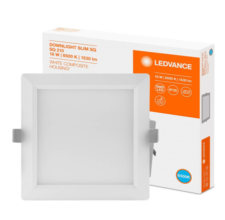 Panel LED Podtynkowy wpuszczany 18W 6500K DOWNLIGHT Slim SQ210 LEDVANCE kwadrat