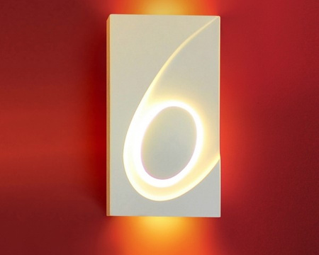 Oprawa gipsowa, kinkiet ścienny, ozdobny KOMETA 1xE14 biała GOLDLUX (Polux)